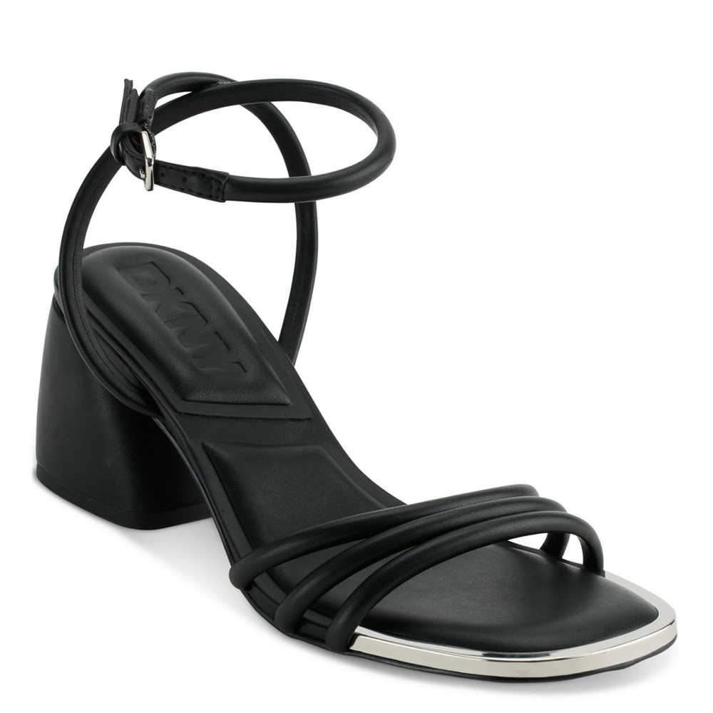 DKNY Black Strappy Heeled Sandals